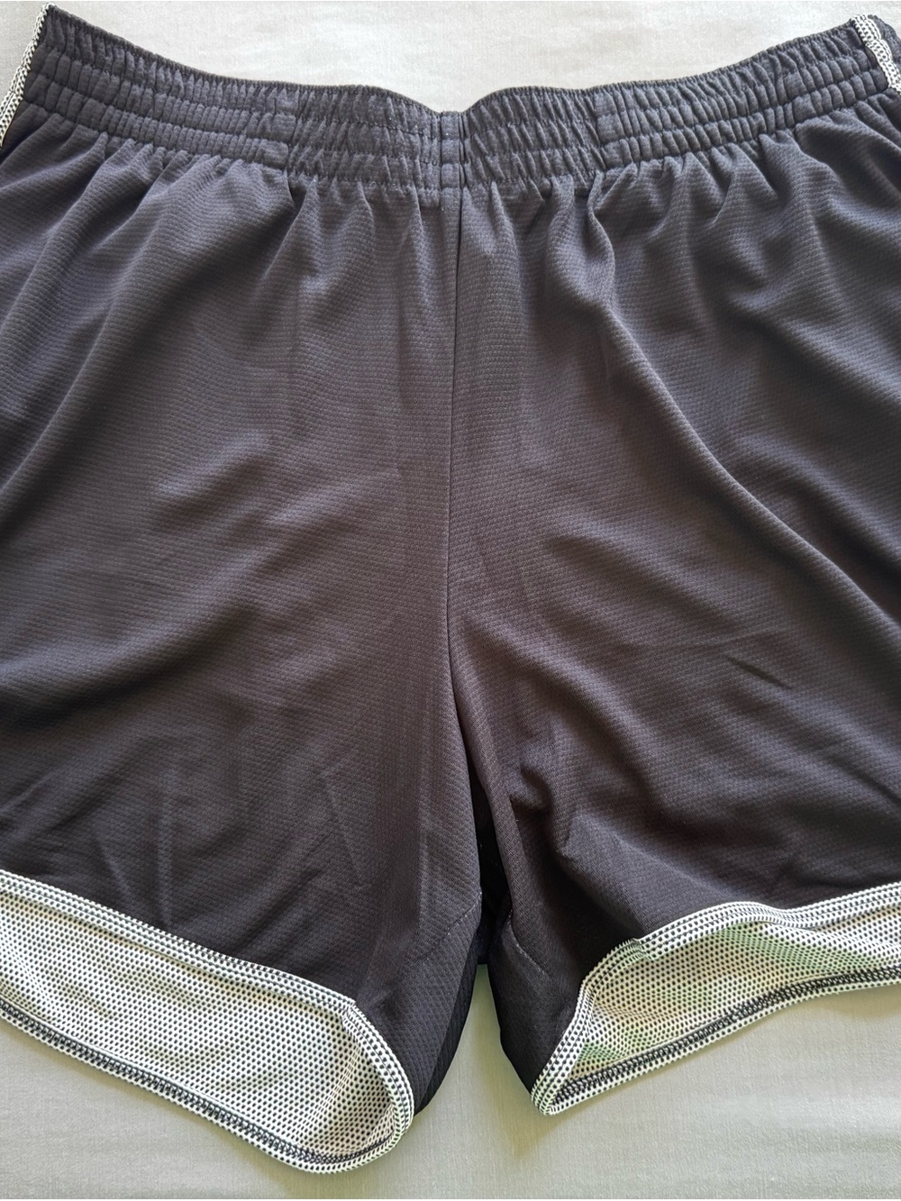 Champion Black Women’s Athletic Shorts with White Mesh Trim